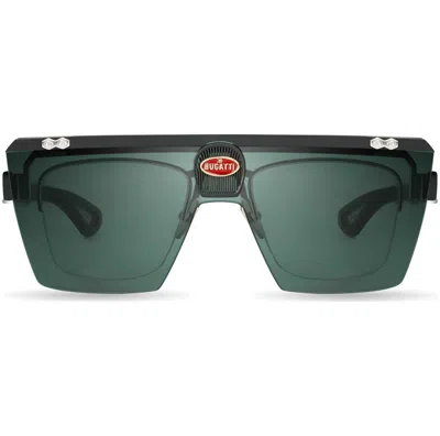 Bugatti Men's 42 Mm Black Sunglasses In Green