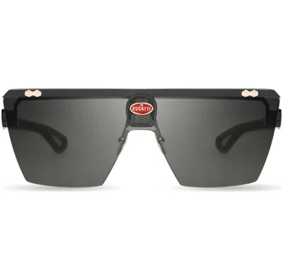 BUGATTI MEN'S 42 MM BLACK SUNGLASSES