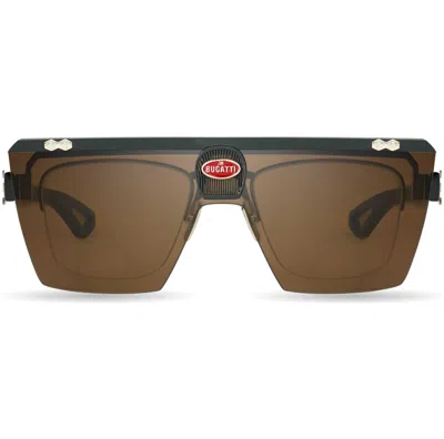 Bugatti Men's 42 Mm Black Sunglasses In Orange