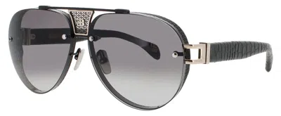 Bugatti Men's 62 Mm Black Pvd White Gold Sunglasses 05-bk