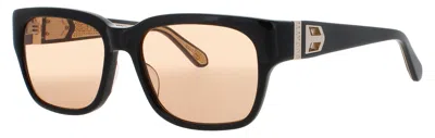 Bugatti Men's Acetate Sunglasses, Style 29, Tinted Lenses, Includes Case In Bk-ls - Black / Light Orange Tint