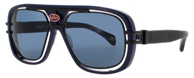 Bugatti Men's  Style 07 Acetate Sunglasses 56-13-145 (japan) - Blue Tint In White