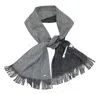 Bugatti Men's Fringe Scarf In Black/grey In Gray