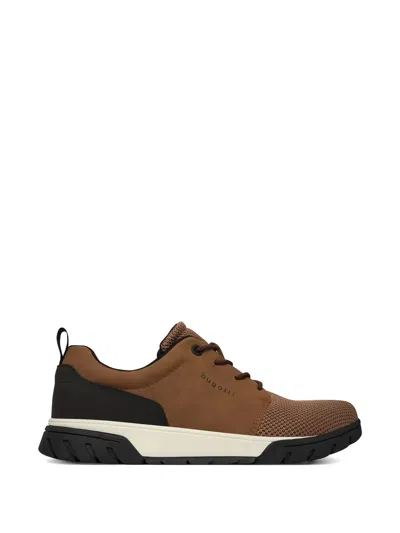 Bugatti Mesh Panelled Lace-up Sneakers In Brown