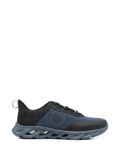 Bugatti Mesh-panel Logo-patch Sneakers In Blue