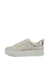Bugatti Monogram-embossed Metallic-effect Sneakers In Neutral