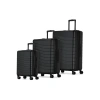 Bugatti Munich 3 Pcs Hardside Large Luggage With Expansion In Black