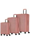 Bugatti Munich Expandable 3pc Luggage Set In Red