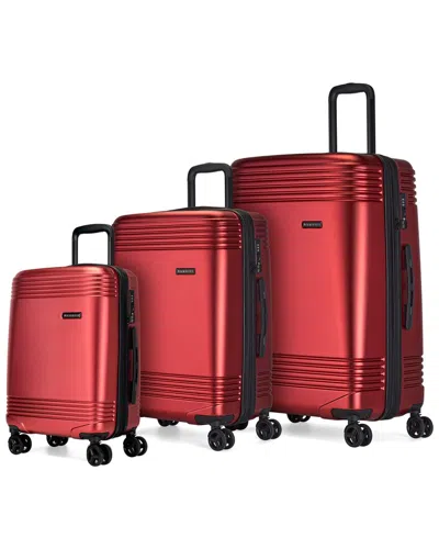 Bugatti Nashville 3pc Expandable Luggage Set In Red