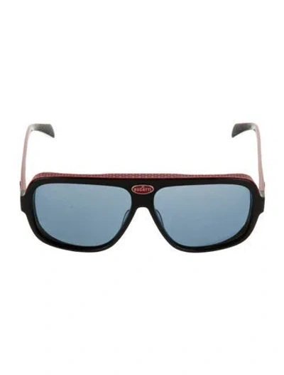 Pre-owned Bugatti Oversize Tinted Sunglasses In Black