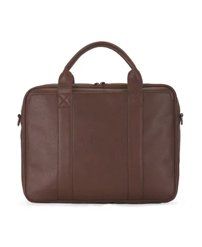 Bugatti Palermo 13" Leather Briefcase In Cognac