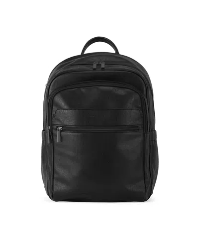 Bugatti Palermo 17" Leather Backpack In Black