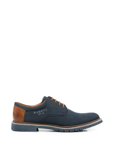 Bugatti Panelled Lace-up Derby Shoes In Animal Print