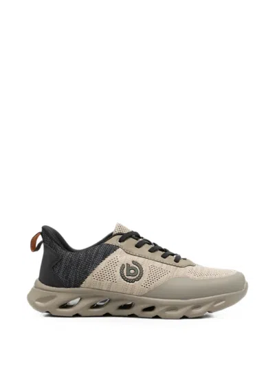 Bugatti Perforated Panelled Sneakers In Animal Print