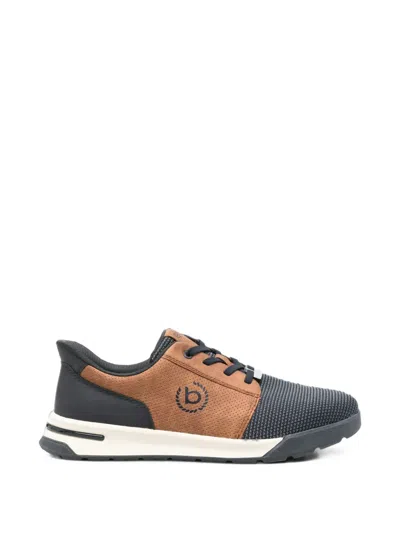 Bugatti Perforated-details Panelled Sneakers In Blue