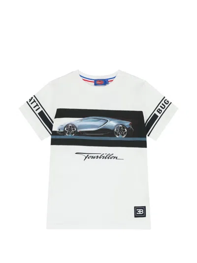 Bugatti Kids' T-shirt Mit Print In White