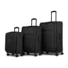 Bugatti Reborn 3 Piece Soft Side Luggage Set In Black