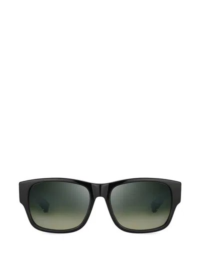 Bugatti Rectangle-frame Logo-plaque Sunglasses In Black