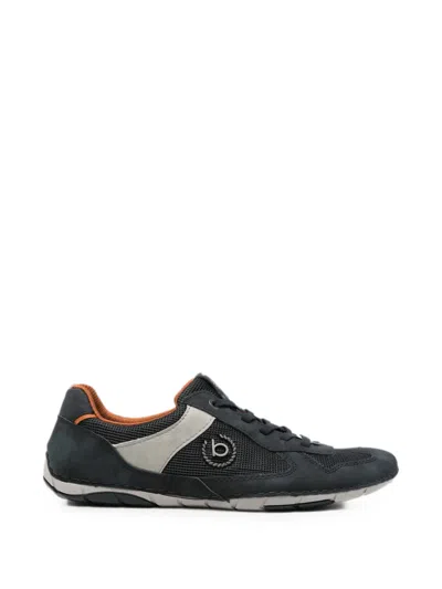 Bugatti Sandstone Logo-plaque Panelled Sneakers In Black