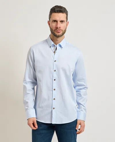 Bugatti Shirts In Celeste Blu E Verdi