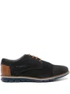 Bugatti Simone Panelled Boat Shoes In Blue