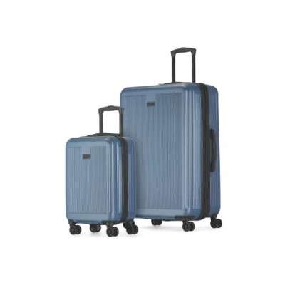 Bugatti Singapore 2 Piece Hardside Luggage Set With Expansion In Blue