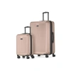 Bugatti Singapore 2 Piece Hardside Luggage Set With Expansion In Metallic Pink