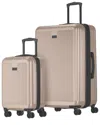 Bugatti Singapore 2pc Hardside Expandable Luggage Set In Pink