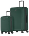 Bugatti Singapore Expandable 2pc Luggage Set In Green
