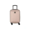 Bugatti Singapore Hardside Carry-on Luggage With Double Wheels In Metallic Pink