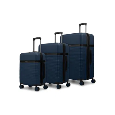 Bugatti - Sofia 3 Piece Hardside Luggage Set With Expansion In Blue