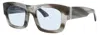 Bugatti Square Frame Sunglasses In Gs - Grey Strat / Blue Gradient
