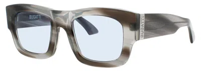 Bugatti Square Frame Sunglasses In Gs - Grey Strat / Blue Gradient