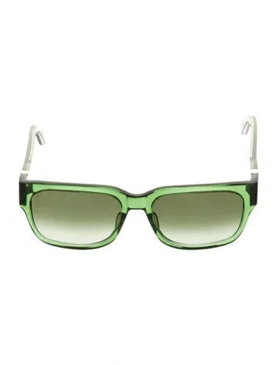 Pre-owned Bugatti Square Gradient Sunglasses In Green