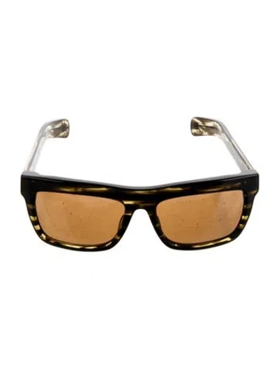 Pre-owned Bugatti Square Tinted Sunglasses In Brown
