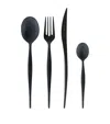 Bugatti Stainless Steel Black Diamond Natura 24-piece Cutlery Set