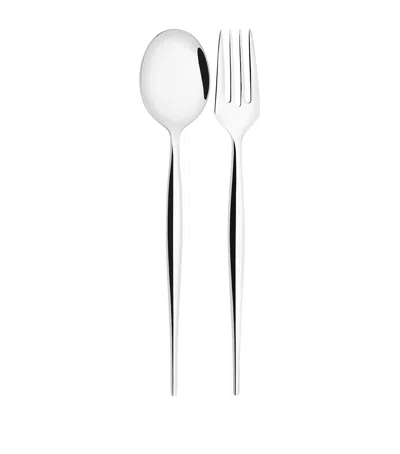 Bugatti Stainless Steel Natura 2-piece Serving Set In Silver
