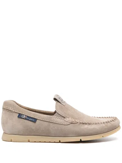 Bugatti Suede Loafers In Gray