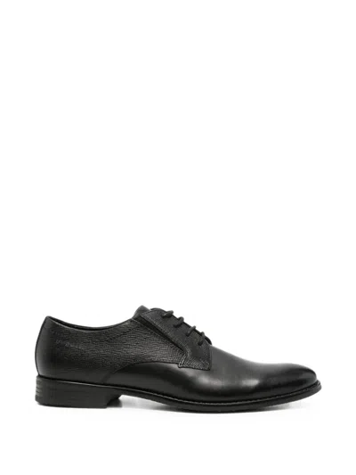 Bugatti Textured-panel Leather Derby Shoes In Multi