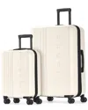 Bugatti The Classic Expandable 2pc Luggage Set In White