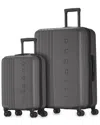 Bugatti The Classic Expandable 2pc Luggage Set In Gray