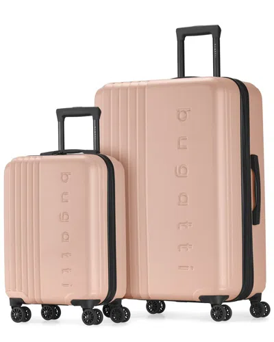 Bugatti The Classic Expandable 2pc Luggage Set In Pink