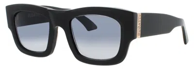 Bugatti Unisex Acetate Sunglasses 51-23-148 In Mbk - Matte Black / Grey Gradient