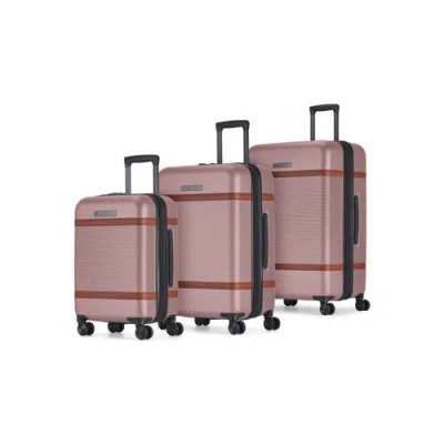 Bugatti Wellington 3 Piece Hardside Luggage Set With Tsa Lock In Pink