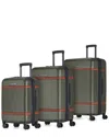 Bugatti Wellington Expandable 3pc Luggage Set In Green