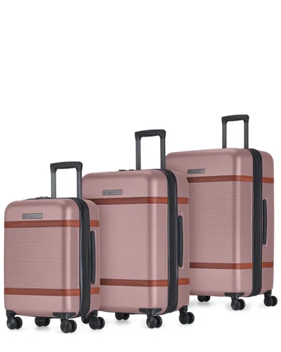 Bugatti Wellington Expandable 3pc Luggage Set In Brown