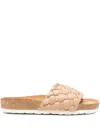 Bugatti Woven Leather Sandals In Brown