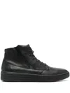 Bugatti Zip-up Leather Boots In Black