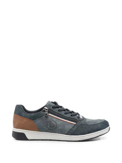 Bugatti Zip-detail Panelled Sneakers In Gray