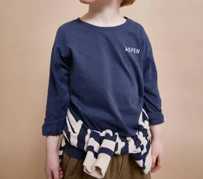 Buho Kids' Aspen Shirt Top In Navy In Blue